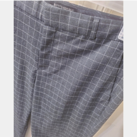 NWOT Banana Republic Windowpane Ryan Professional Straight Slim Trouser Pants - Picture 4 of 9